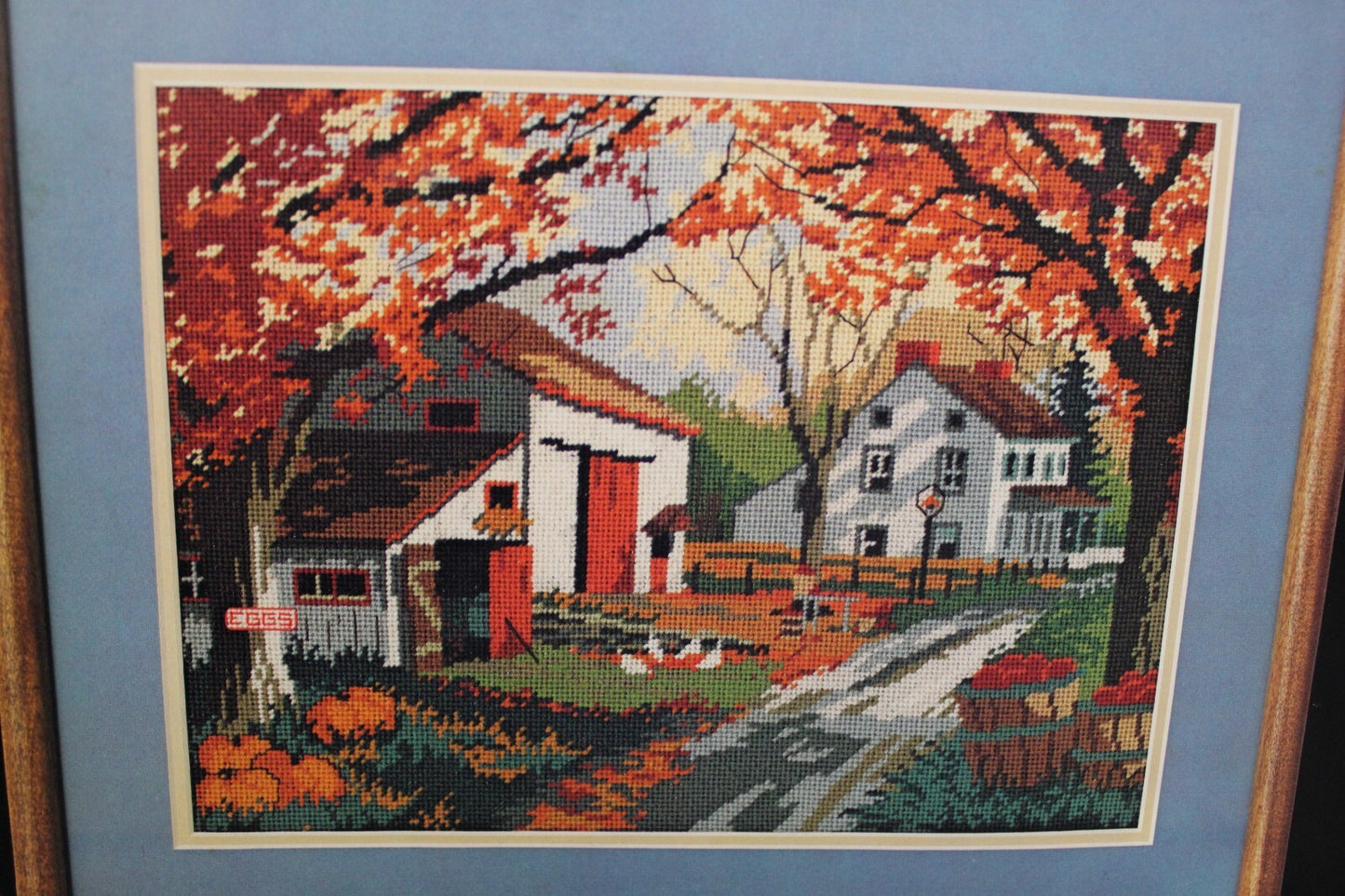 Dimensions THE ROAD HOME Vintage Needlepoint Embroidery Kit Country Scene 2226