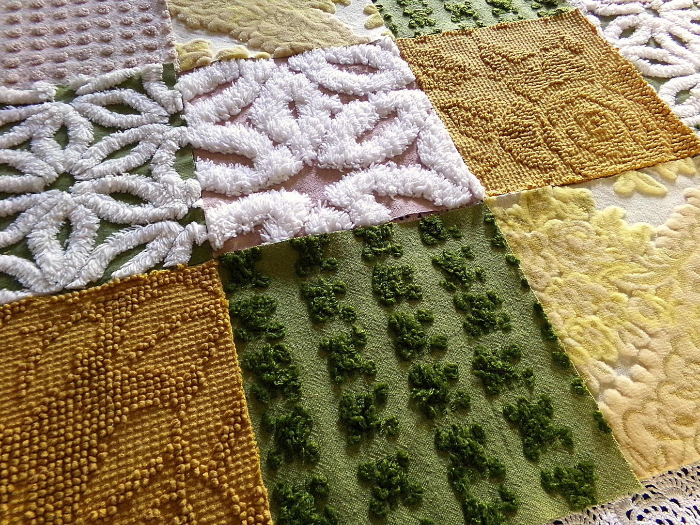 Boho Spirit Fabric Squares, Hippie Crafter's Dozen 12 Vintage Quilt Blocks, 6"x6", for Patchwork Pillows, Slow Stitching, Junk Journals
