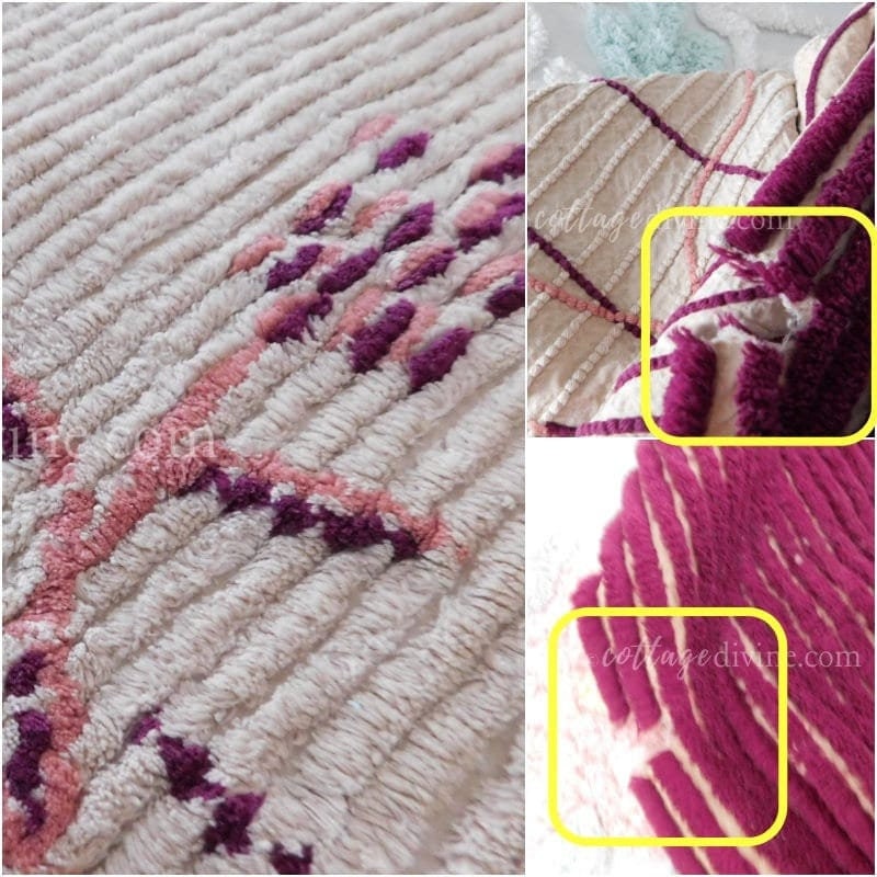 Art Deco Vintage Chenille Bedspread in Iconic Cattail Design, Shabby Antique Twin Size Bedding, #1