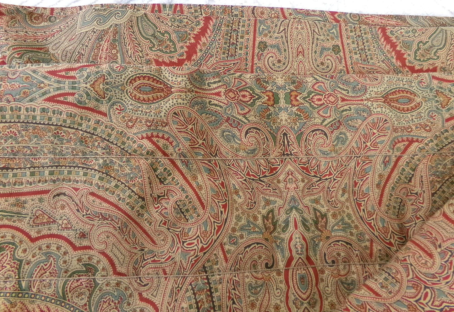 Ralph Lauren Gladwyne Ochre Curtain Panels, Library Chic Luxurious Vintage Window Drapery Pair in Sophisticated Paisley, USA Made