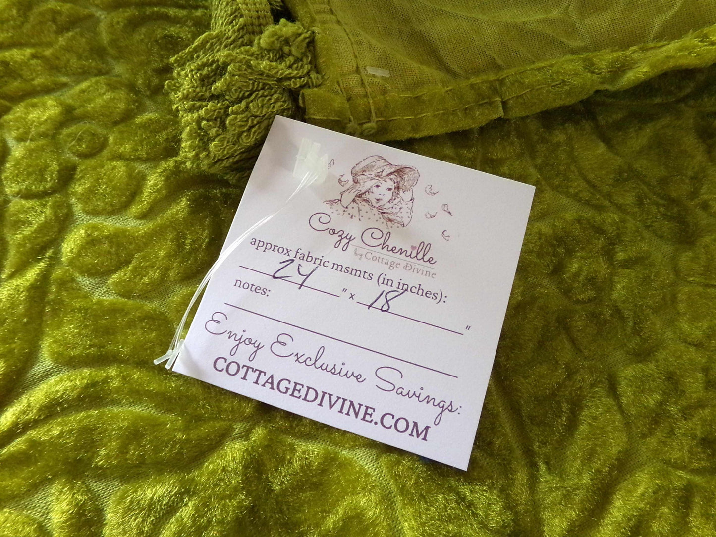 Vintage Cut Velvet Fabric, Bewitching Golden Green Shimmer Sculpted Florals, 24" x 18" inch Piece