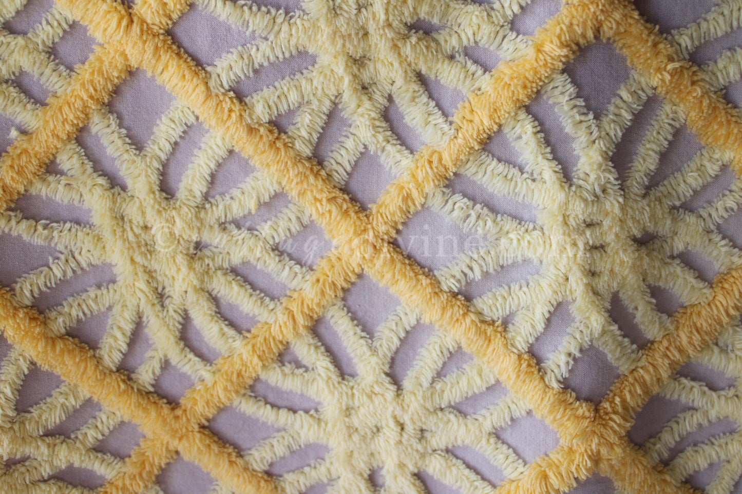 Cosmic Starburst Vintage Chenille Quilt Fabric, 24" x 20" inch Piece, Very Unique