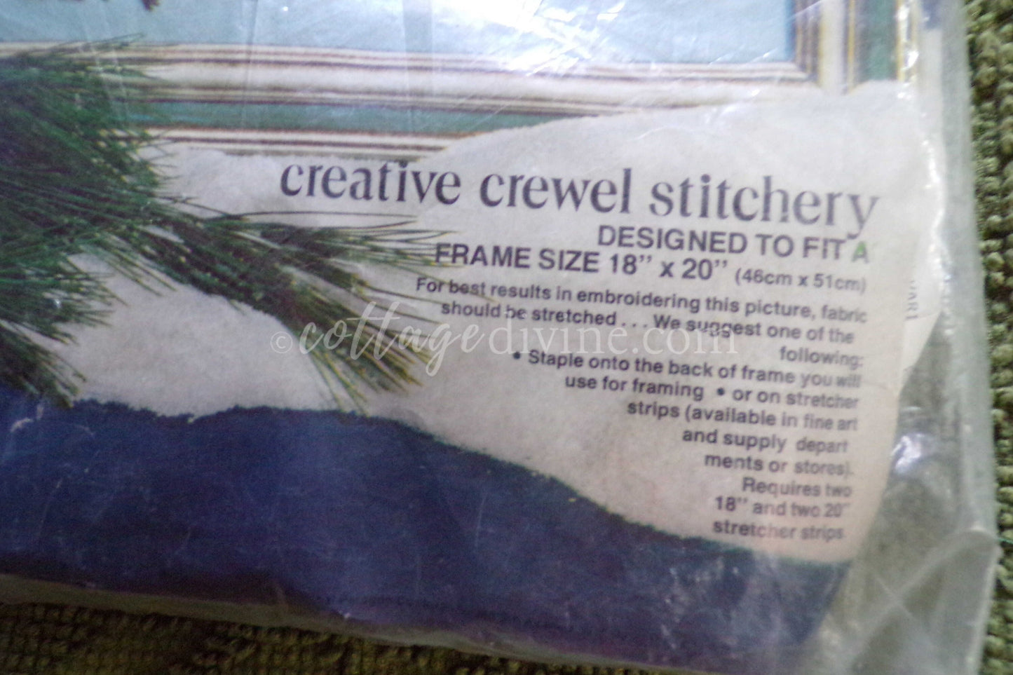 Whimsical WOODLAND WATCH Nature Crewel Stitchery Kit, Winter Wonderland, Vintage 0615 Paragon Needlecraft Embroidery by Polly Gottfried