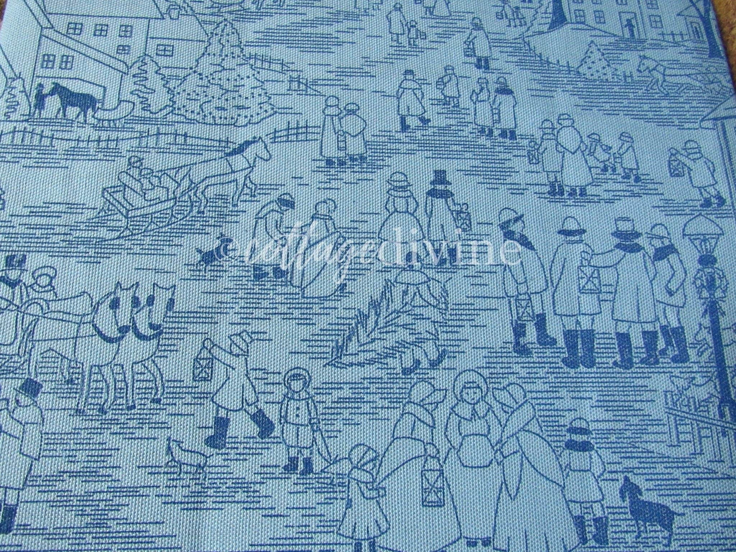 Christmas Primitive Crewel Stitchery Kit, Vintage Paragon Embroidery 6732, Country Village Winter Scene, Adele Veres