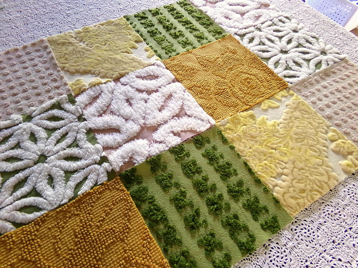 Boho Spirit Fabric Squares, Hippie Crafter's Dozen 12 Vintage Quilt Blocks, 6"x6", for Patchwork Pillows, Slow Stitching, Junk Journals