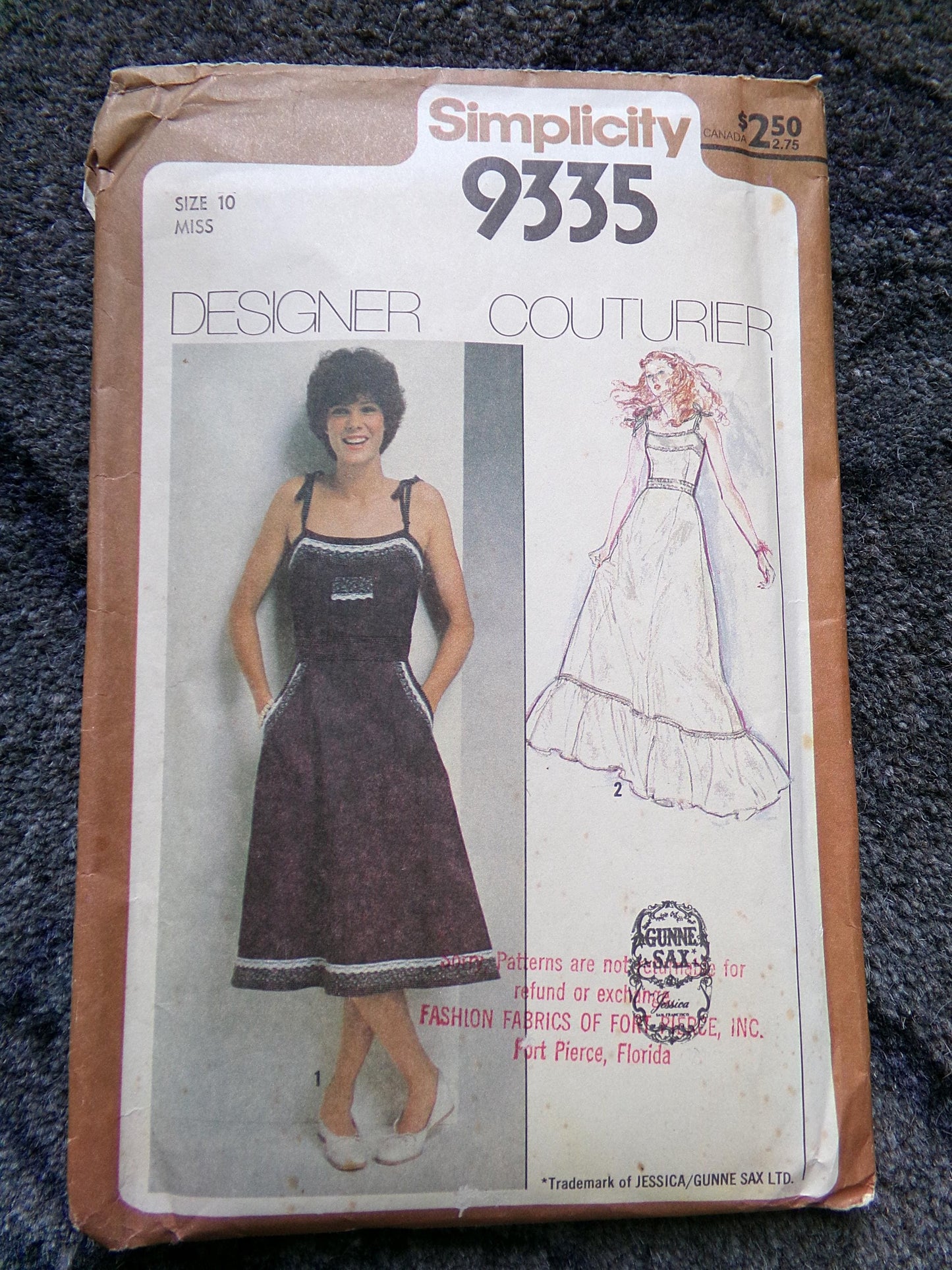 Simplicity Gunne Sax 9335 Vintage Sundress Prairie Peasant Dress Sewing Pattern, OOP, Miss Size 10