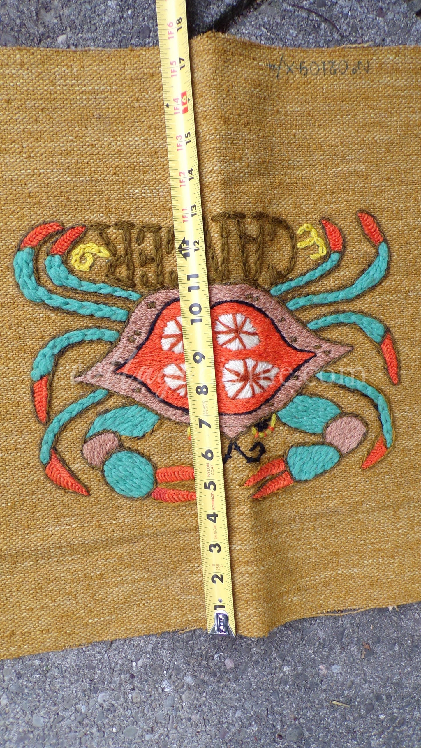 CANCER Rare Zodiac Vintage Astrology Embroidery, Paragon Crewel Stitchery, Completed, an Original 1969 Barbara Sparre Design