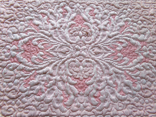 Vintage Luxury Pink Tapestry Fabric, Shimmer Woven Heavyweight Sewing Material, Lovely for Small Bags, Wall Hanging, 19" x 23" inch piece