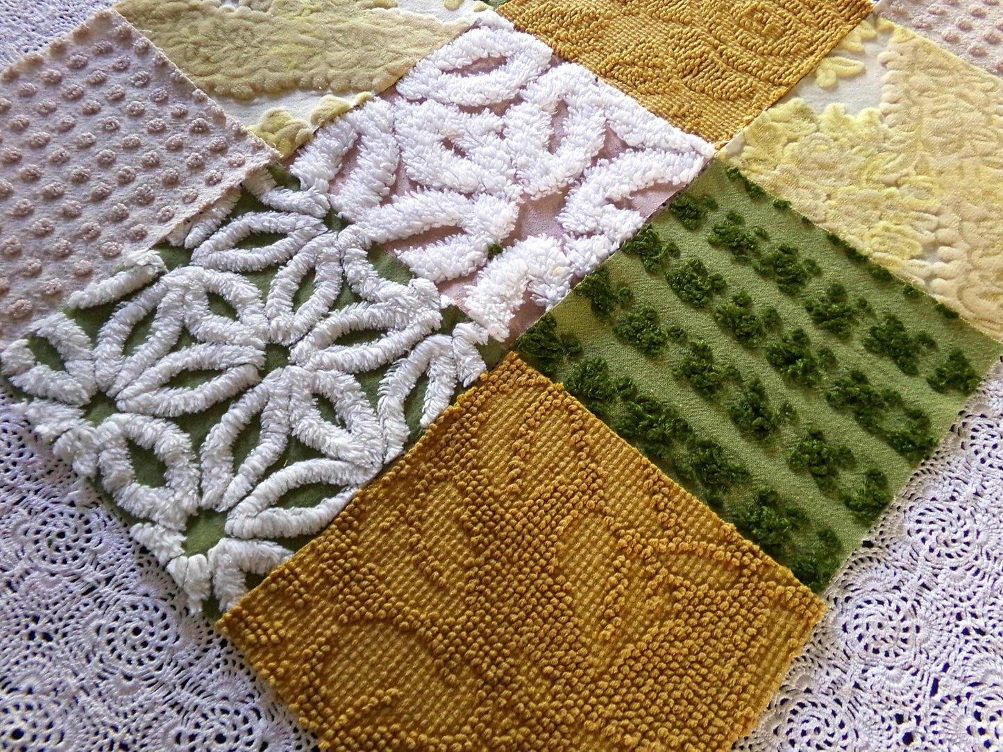 Boho Spirit Fabric Squares, Hippie Crafter's Dozen 12 Vintage Quilt Blocks, 6"x6", for Patchwork Pillows, Slow Stitching, Junk Journals