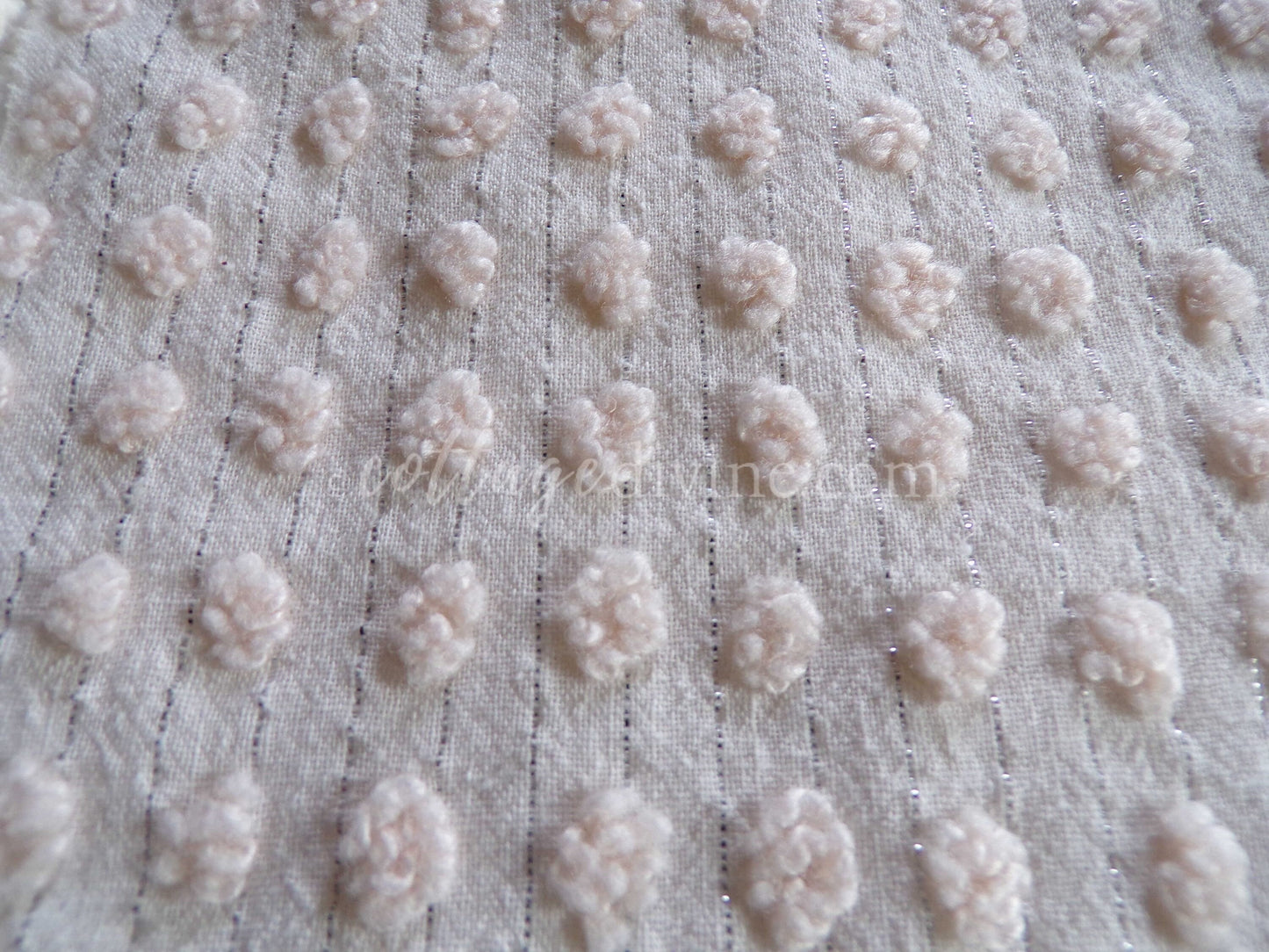 Dreamy Creamy 6" Chenille Quilt Squares, Rotary Cut from Vintage Chenille Bedspread Fabric, 16 Blocks, 6" x 6" inch, Neutral Creams