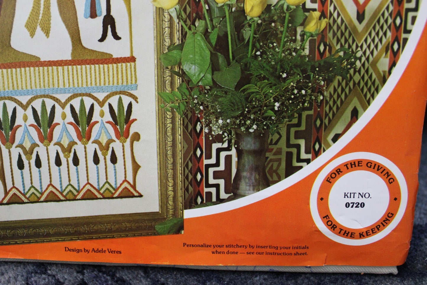 GLORY OF EGYPT Vtg Crewel Embroidery Kit Paragon 0720 Egyptian Wall Hanging