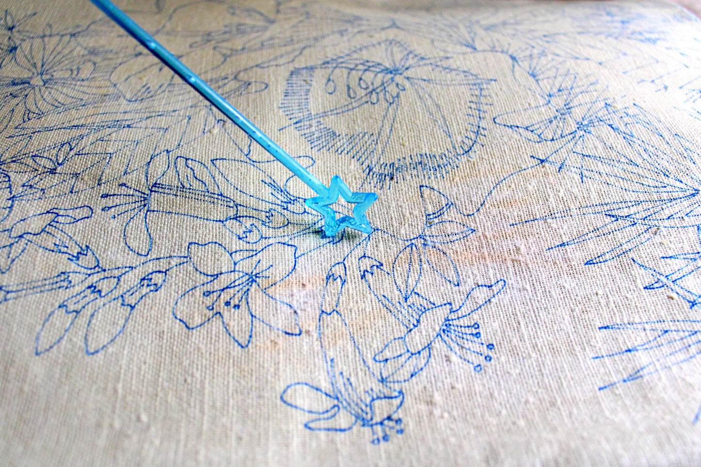 Boho Hawaii ALOHA Crewel Embroidery Kit, Vintage Paragon Stitchery #0101, 16" x 42" Large Tropical Floral Wall Hanging, Georgia Ball Design