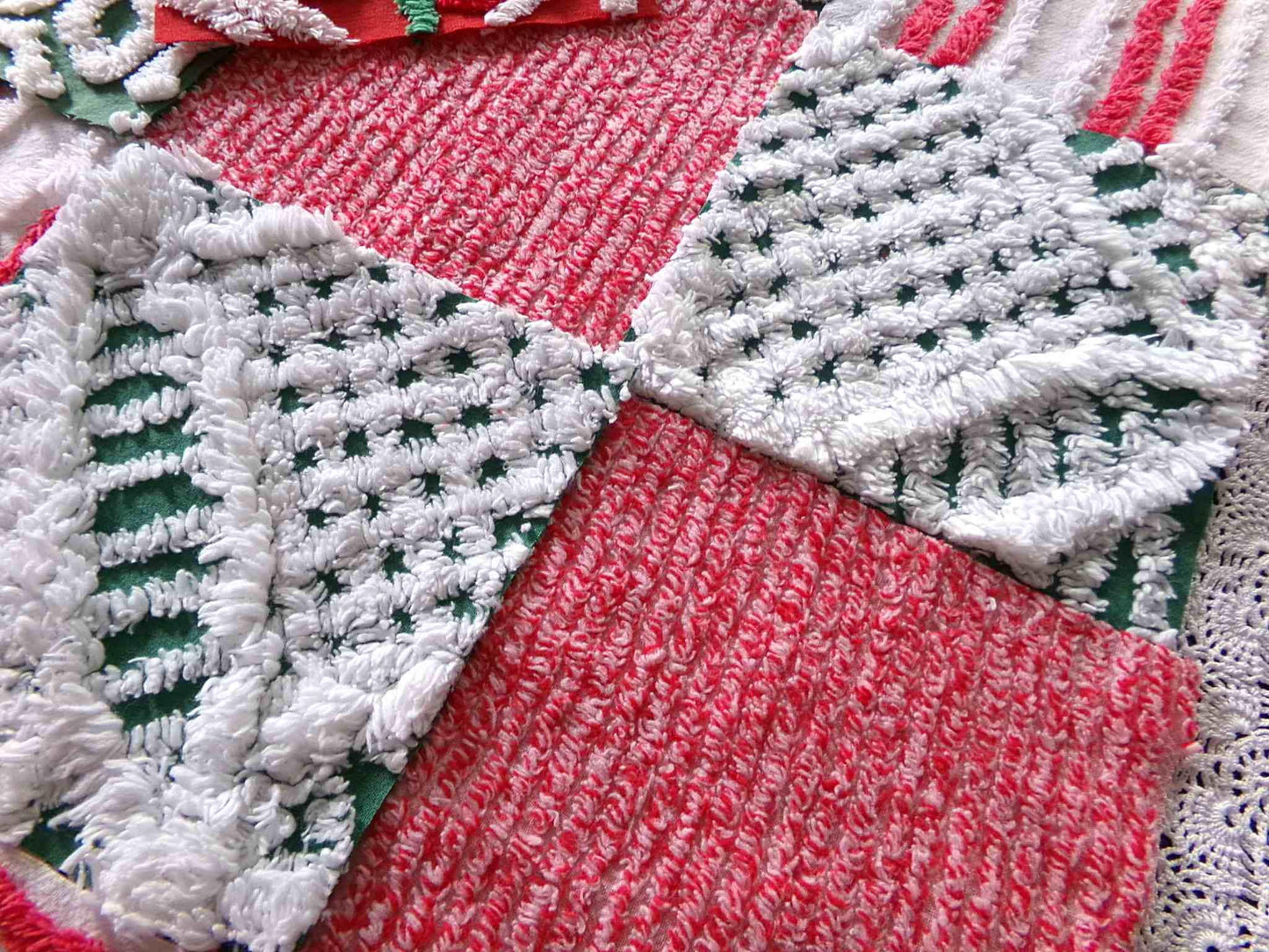 Merry Christmas Quilt Squares, Craft Square Set 17 Blocks in shades of holiday red, green & white, 6" x 6" inch for Xmas stockings, quilts