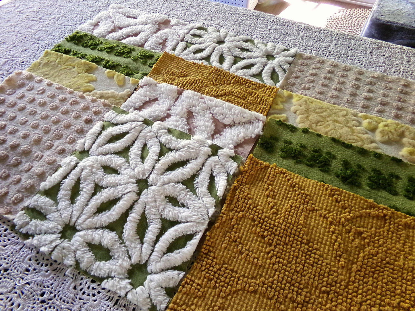 Boho Spirit Fabric Squares, Hippie Crafter's Dozen 12 Vintage Quilt Blocks, 6"x6", for Patchwork Pillows, Slow Stitching, Junk Journals