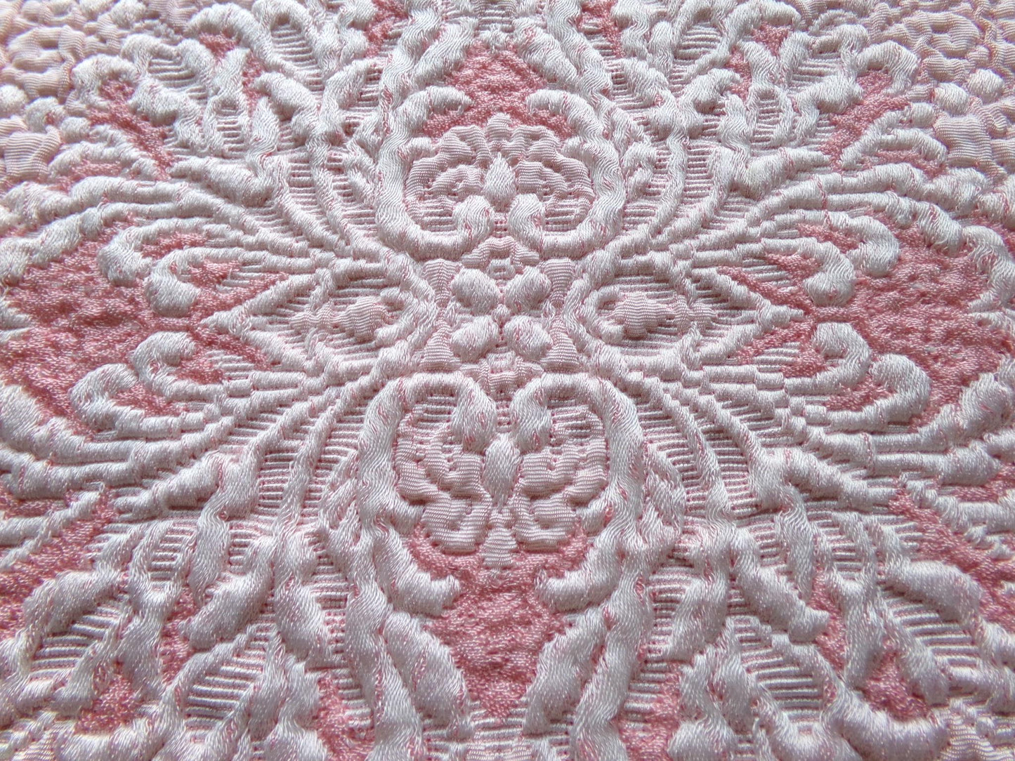 Vintage Luxury Pink Tapestry Fabric, Shimmer Woven Heavyweight Sewing Material, Lovely for Small Bags, Wall Hanging, 19" x 23" inch piece