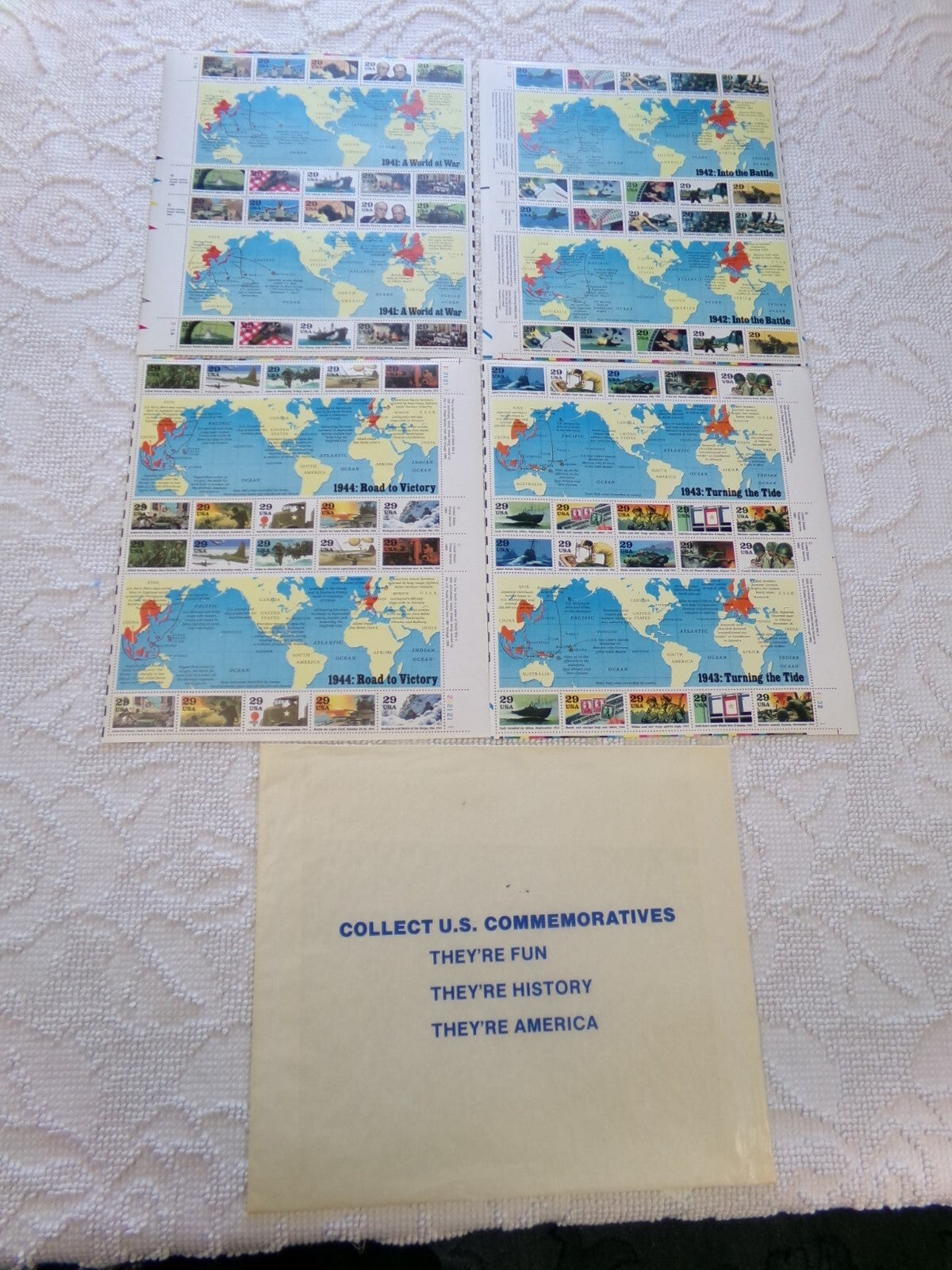 USPS Stamps WW2 50th Anniversary Commemorative Series 1941-1945 80 MNH