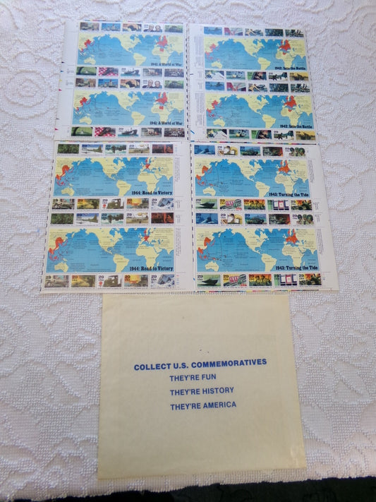 USPS Stamps WW2 50th Anniversary Commemorative Series 1941-1945 80 MNH