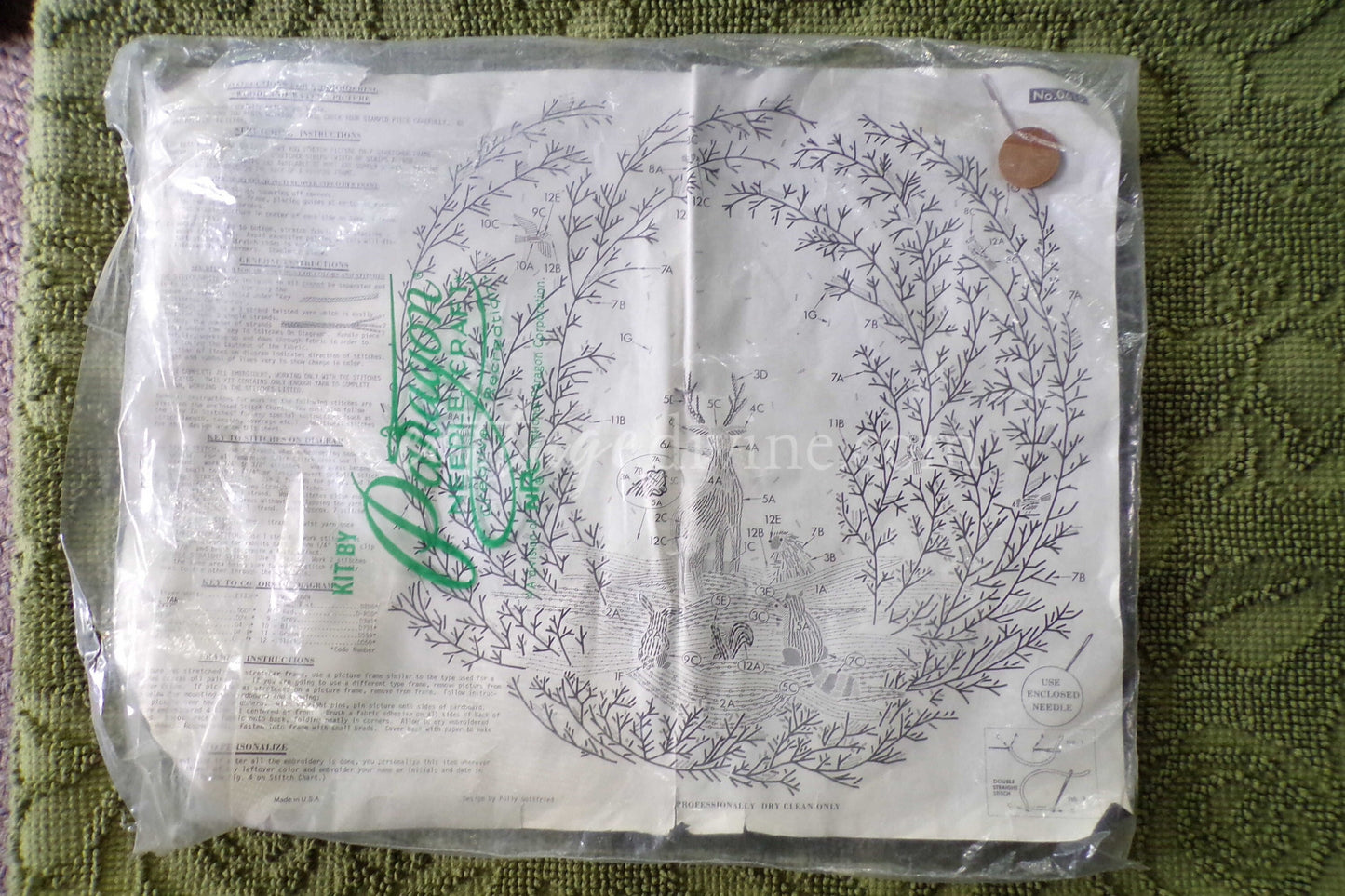 Whimsical WOODLAND WATCH Nature Crewel Stitchery Kit, Winter Wonderland, Vintage 0615 Paragon Needlecraft Embroidery by Polly Gottfried