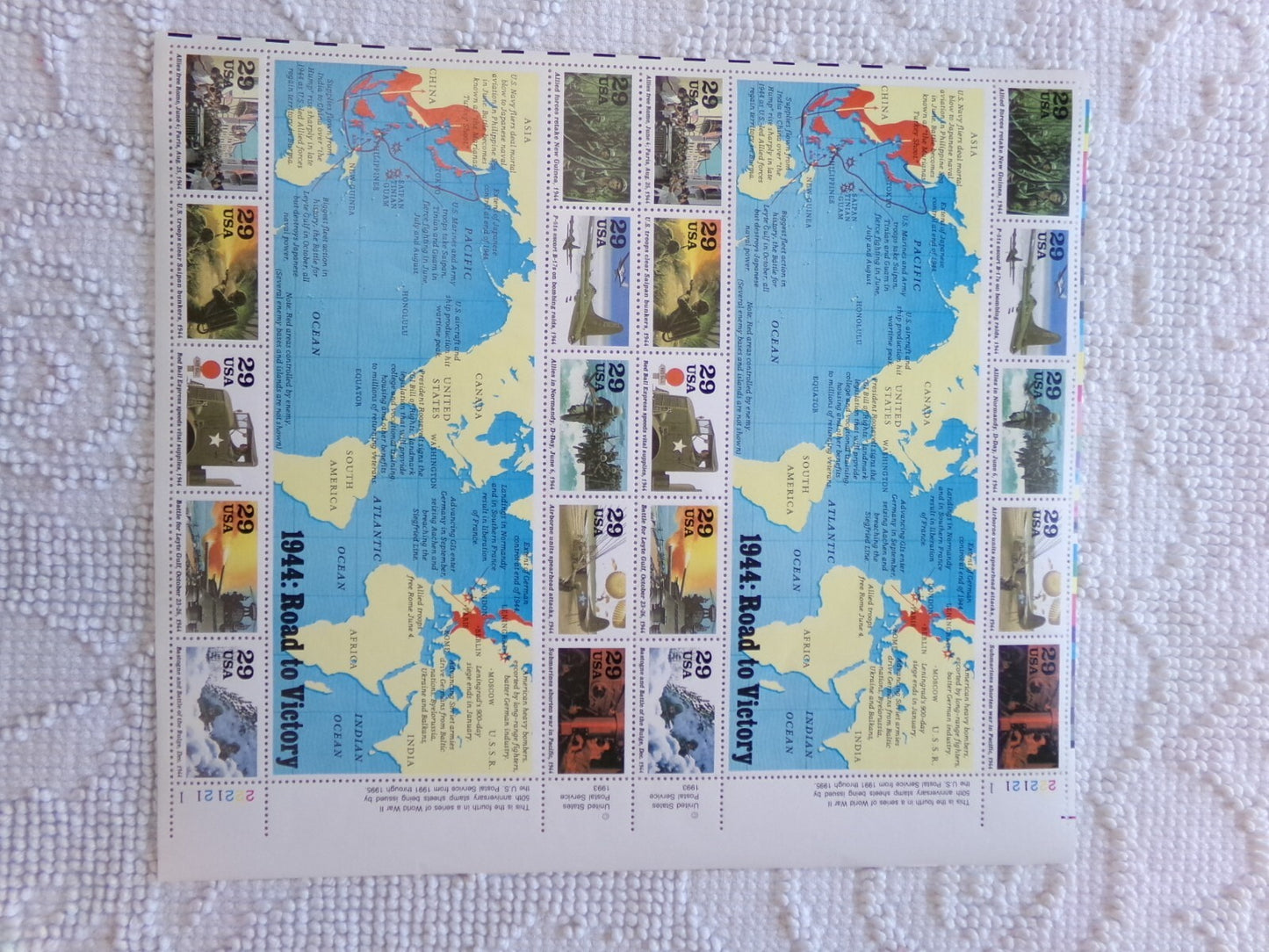 USPS Stamps WW2 50th Anniversary Commemorative Series 1941-1945 80 MNH
