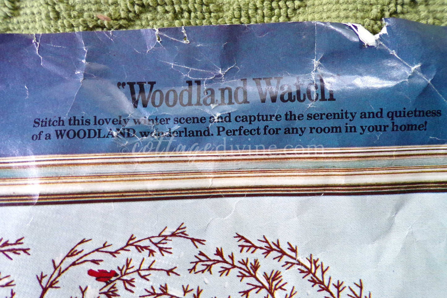 Whimsical WOODLAND WATCH Nature Crewel Stitchery Kit, Winter Wonderland, Vintage 0615 Paragon Needlecraft Embroidery by Polly Gottfried