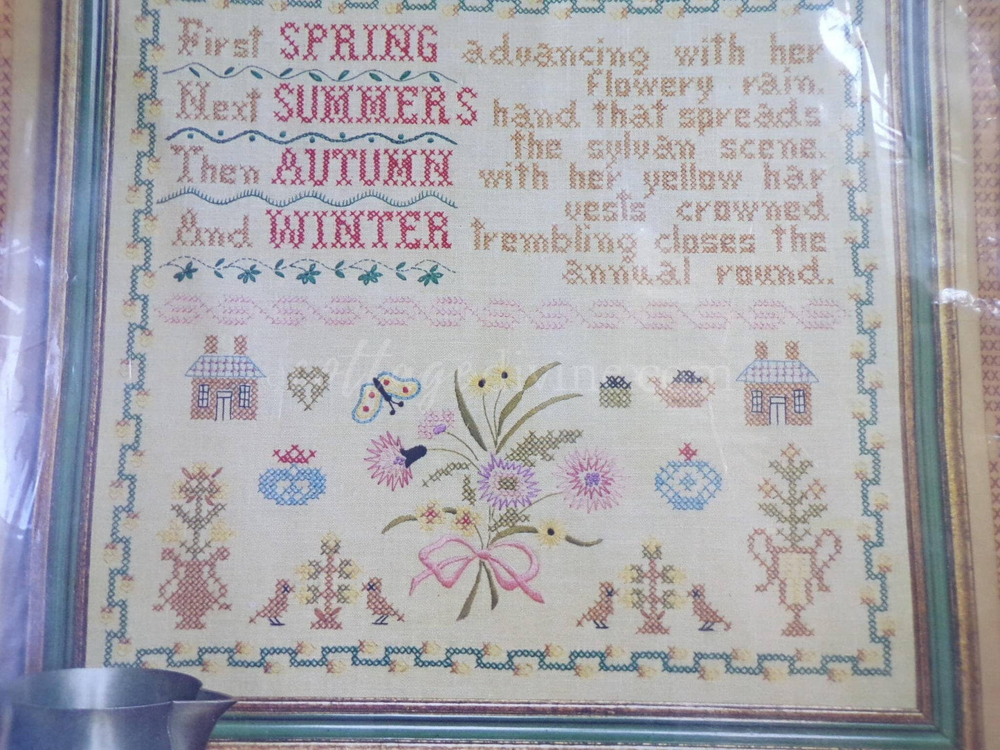 The Season's Sampler Vintage Paragon Cross Stitch Embroidery Kit # 0673