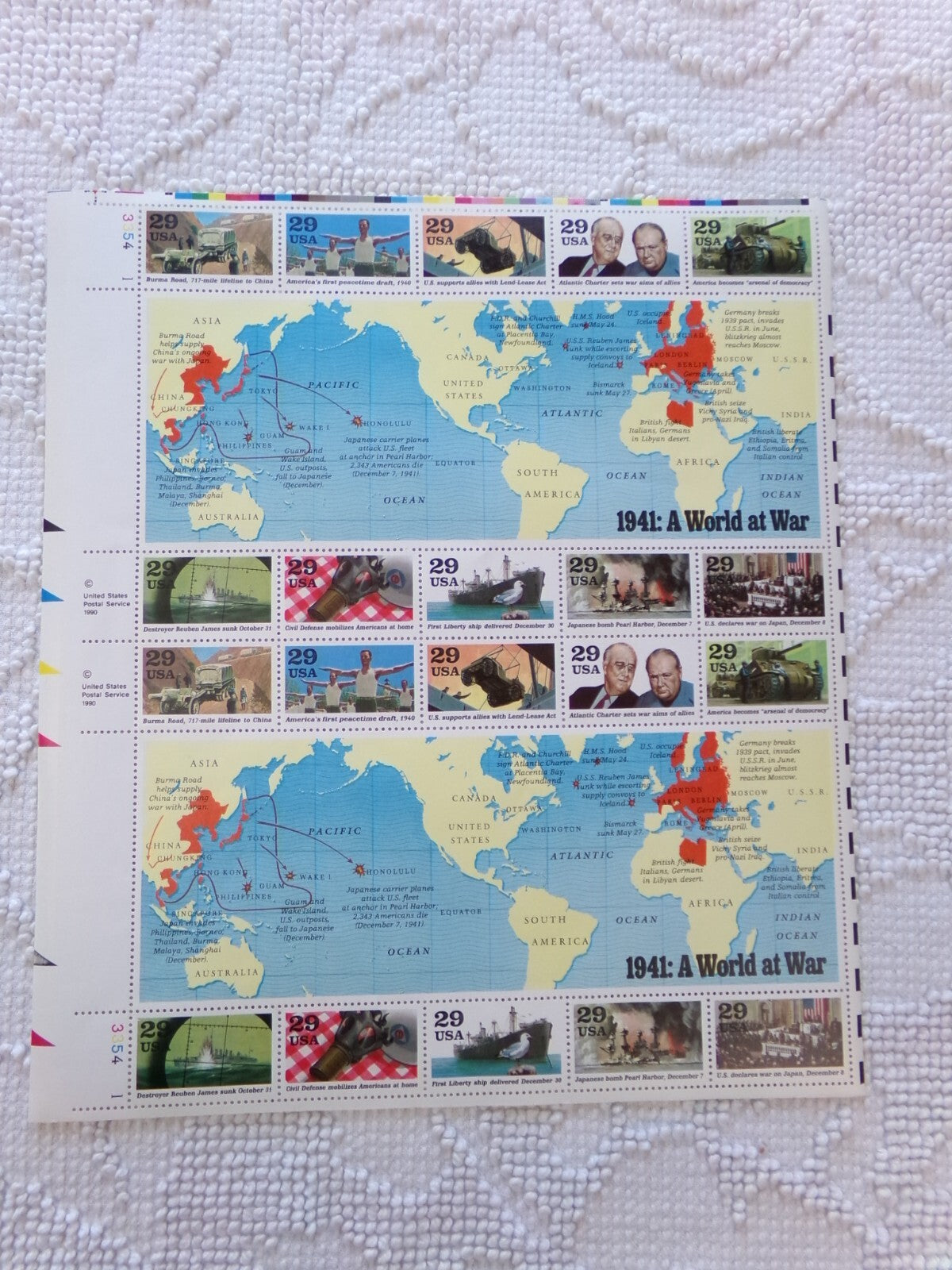 USPS Stamps WW2 50th Anniversary Commemorative Series 1941-1945 80 MNH