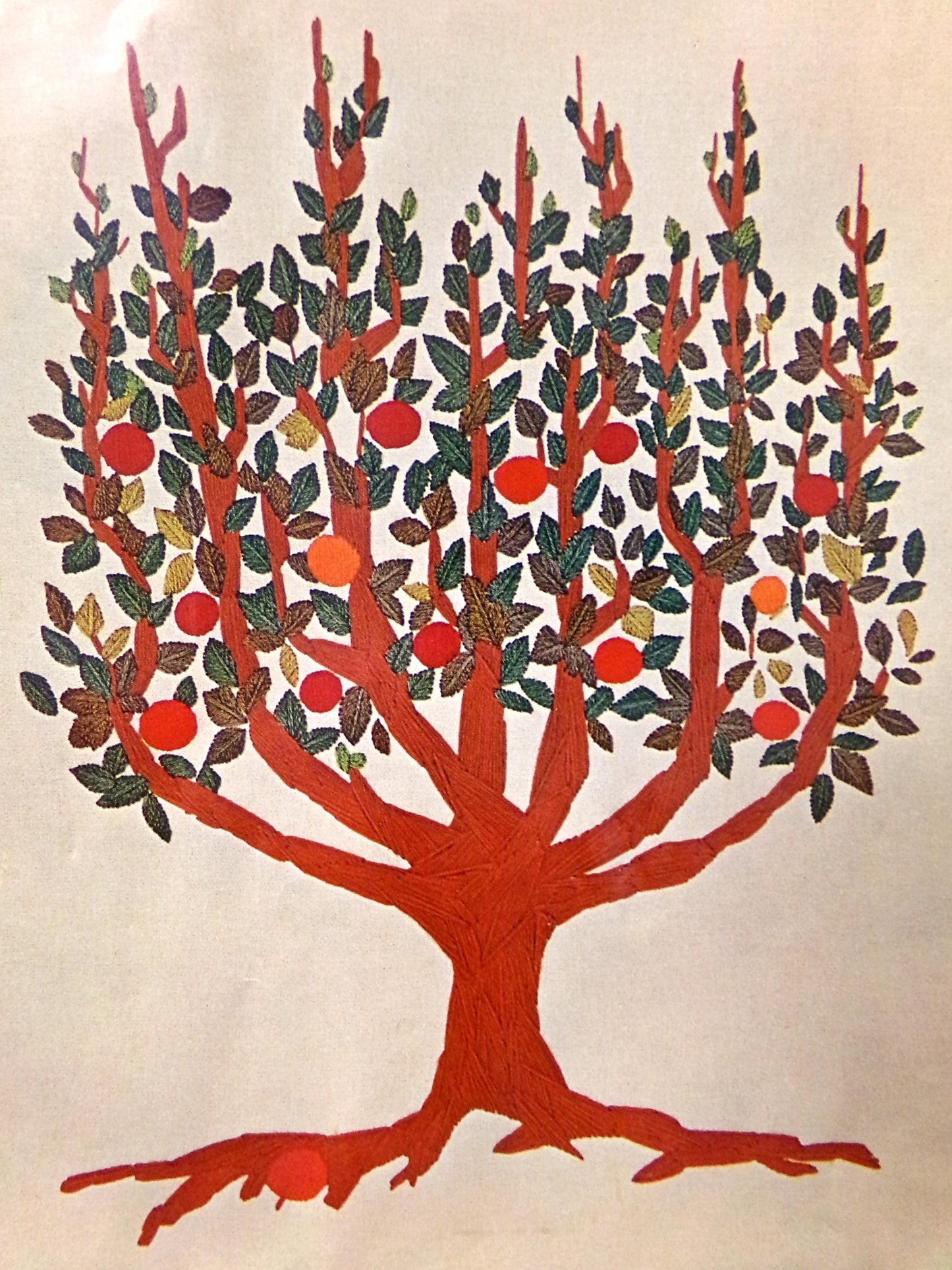 APPLE TREE Stitchery Kit Rare Vintage Paragon Creative Crewel Embroidery Hippie Wall Hanging Design #0928, by John Hurter
