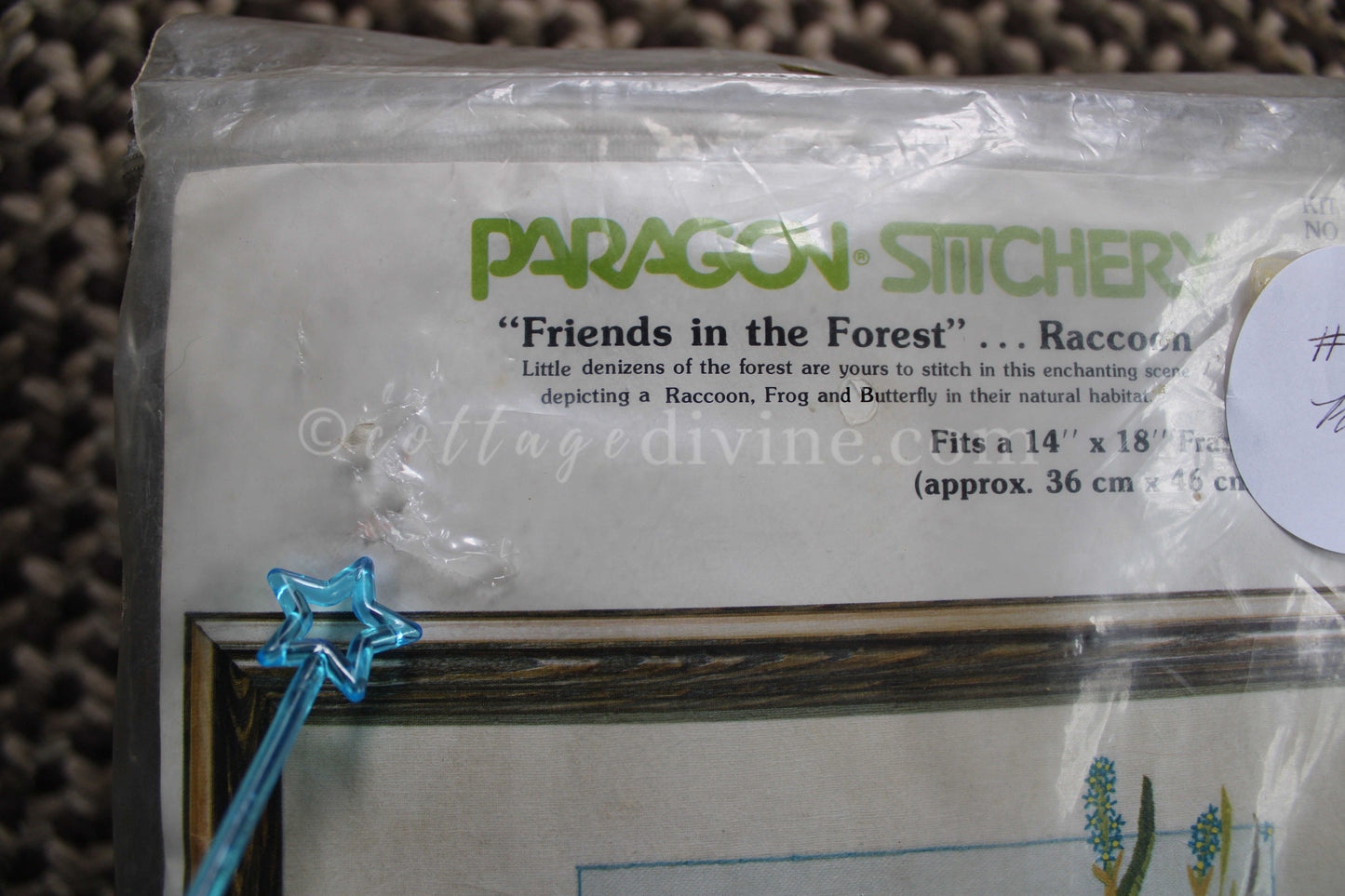 Vintage Wildlife Crewel Embroidery Kit, “Friends in the Forest...Raccoon†Paragon Needlecraft Stitchery, Kit# 0245, Design by Georgia Ball