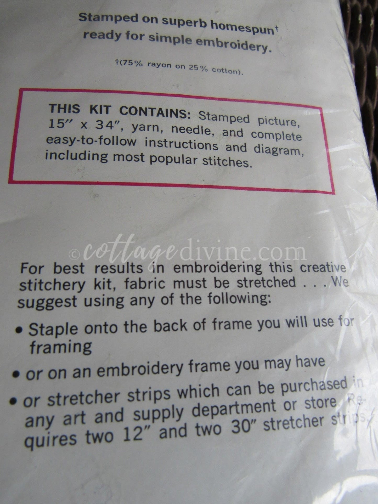 ANEMONES Paragon Crewel Stitchery Kit Vintage Embroidery Hippie Wallhanging # 0313