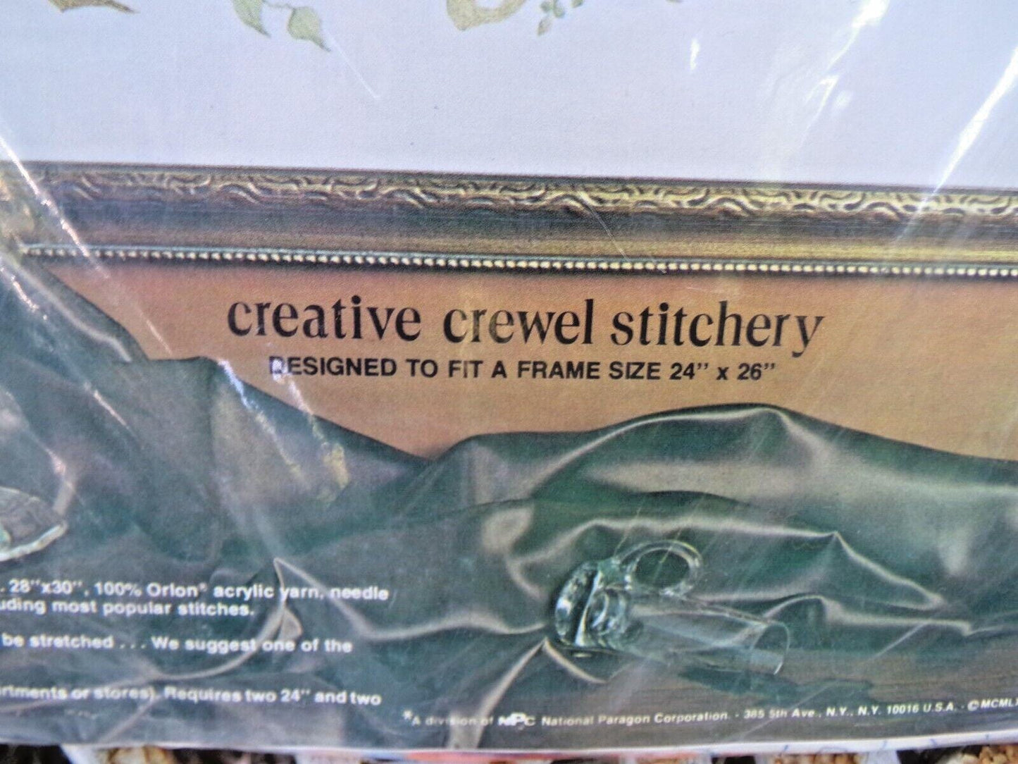SUMMER BOUQUET Paragon Crewel Embroidery Kit 0516 Vintage Boho Floral Stitchery