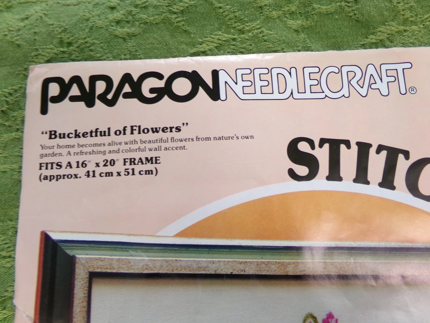 INSTRUCTIONS ONLY for Bucketful of Flowers Vtg Crewel Embroidery Paragon 0914