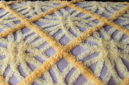 Cosmic Starburst Vintage Chenille Quilt Fabric, 24" x 20" inch Piece, Very Unique