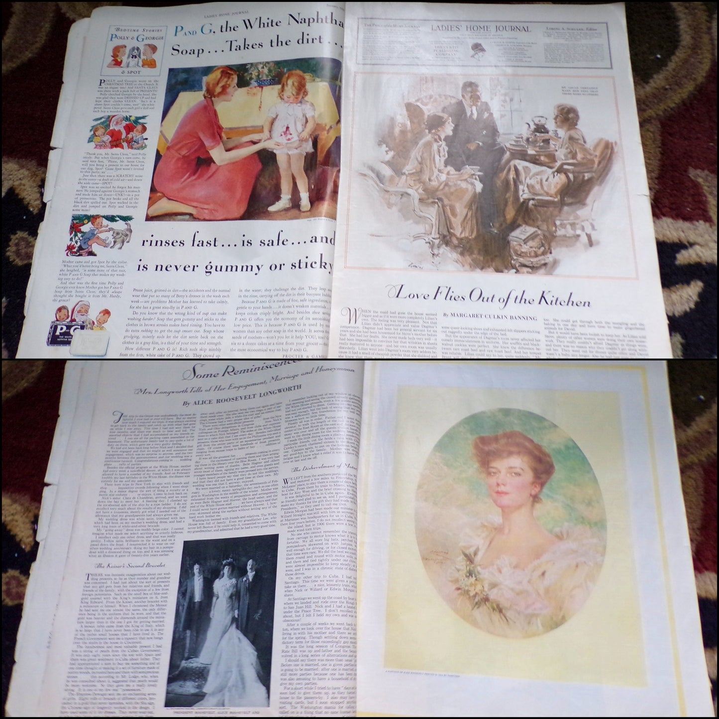 Ladies Home Journal January 1933 Magazine, Vintage Advertising, Alice Roosevelt Longworth