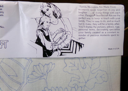 MADAM BUTTERFLY Crewel Embroidery Kit, Rare Vintage Paragon Stitchery 0115, Wall Hanging, Joyce Levitt Design