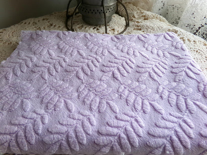 Lilac Fern Wisps Vintage Woven Fabric Piece, 19" x 25" inches, Delicate Bates Design Beautiful in Tote Bags & Pillows