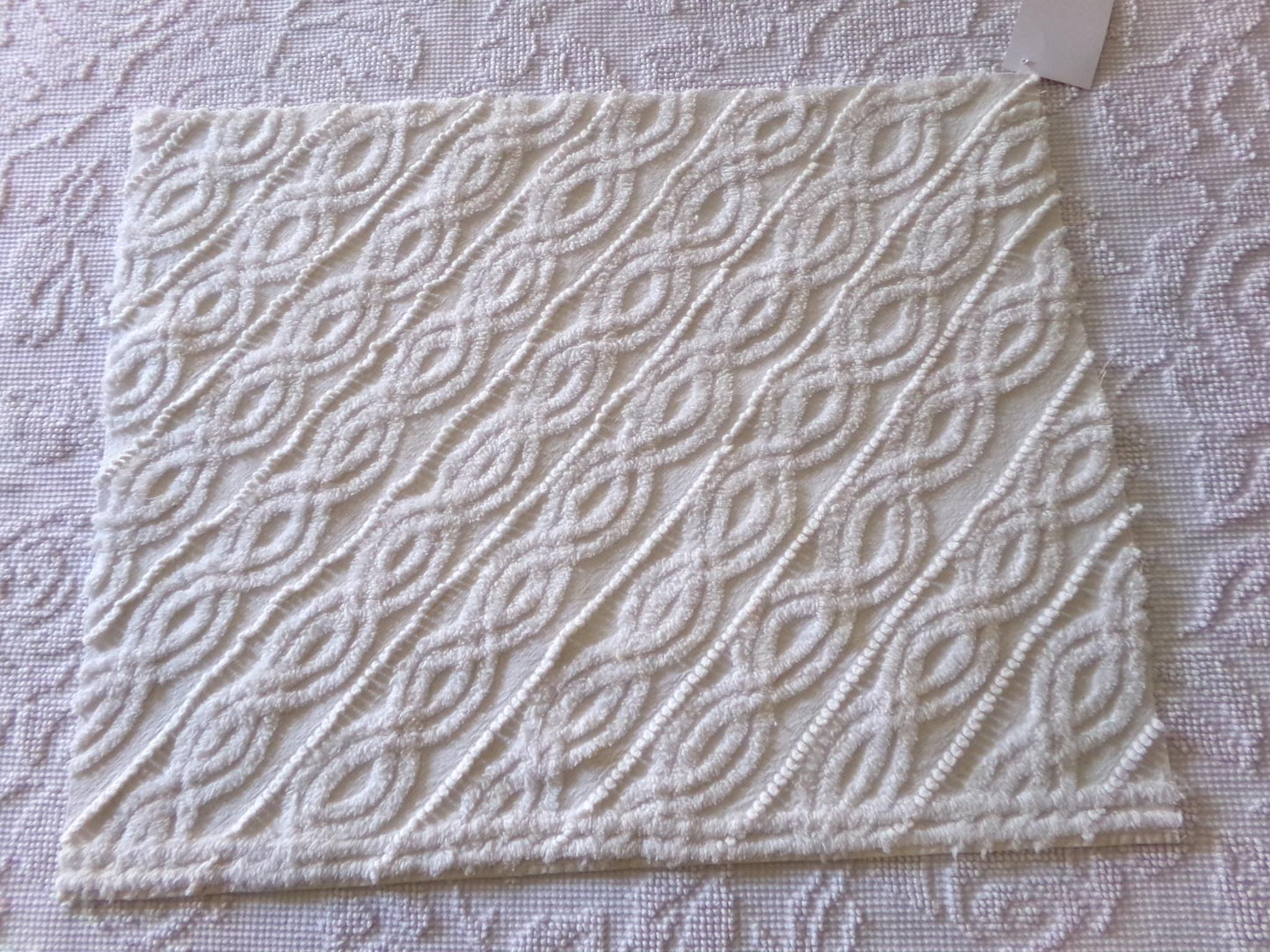 angelic infinity links vintage chenille fabric, lovely sewing material with great texture & presentation, 16" x 21" inch piece