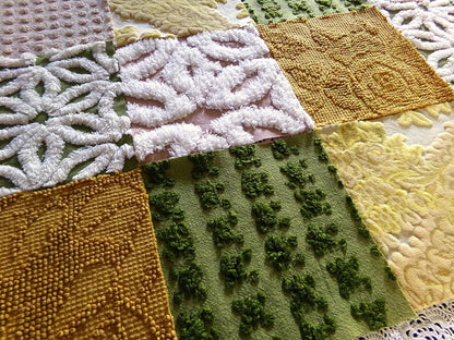 Boho Spirit Fabric Squares, Hippie Crafter's Dozen 12 Vintage Quilt Blocks, 6"x6", for Patchwork Pillows, Slow Stitching, Junk Journals