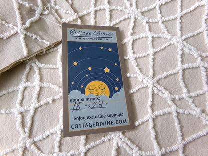 Cafe Mocha Vintage Chenille Fabric, Skinny Tuft Illusion Design, 18" x 24" Piece Quilt Material