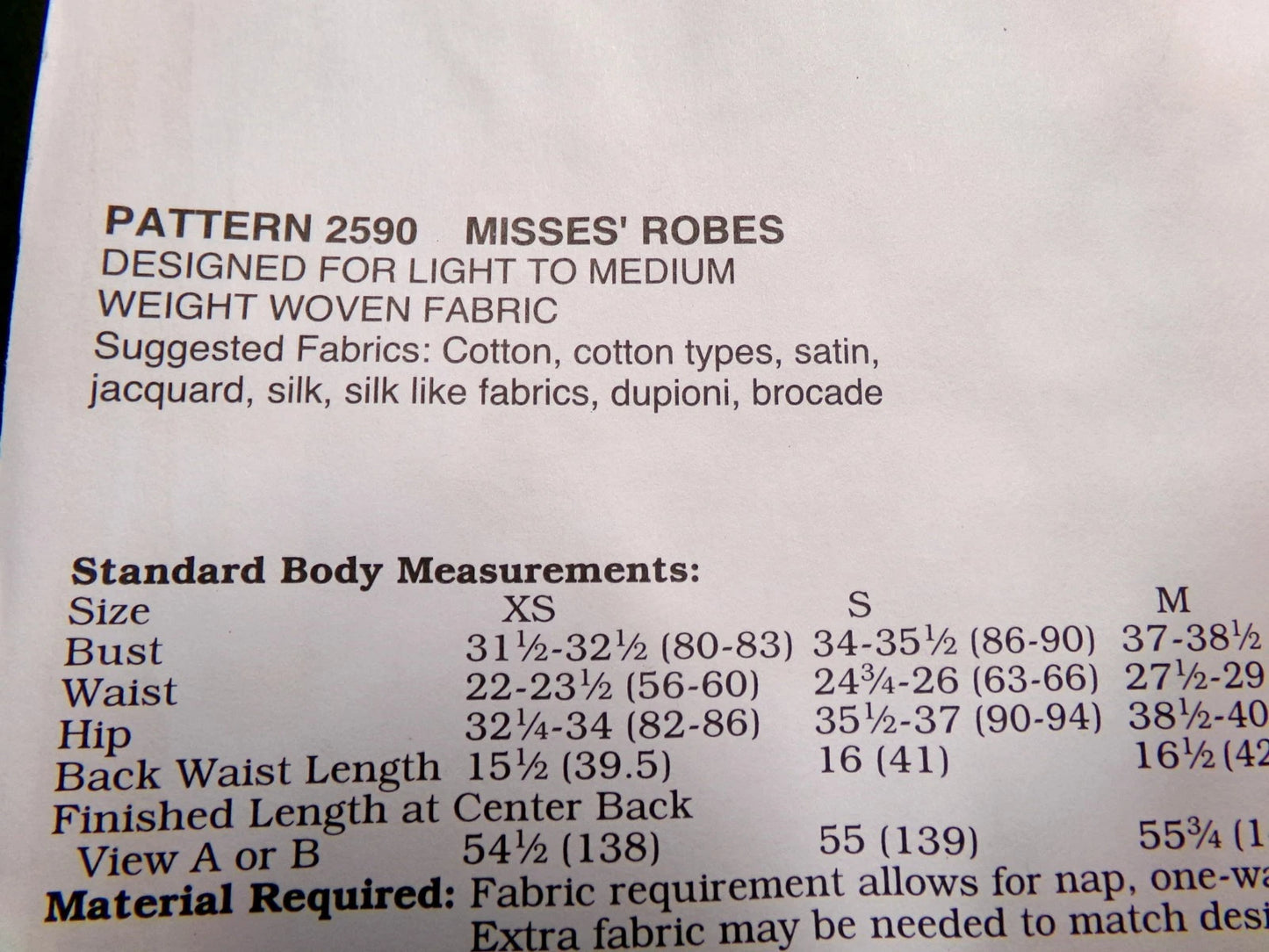 Vtg Kwik Sew 2590 Robe Sewing Pattern Romantic Womens Bathrobe Misses XS-XL OOP