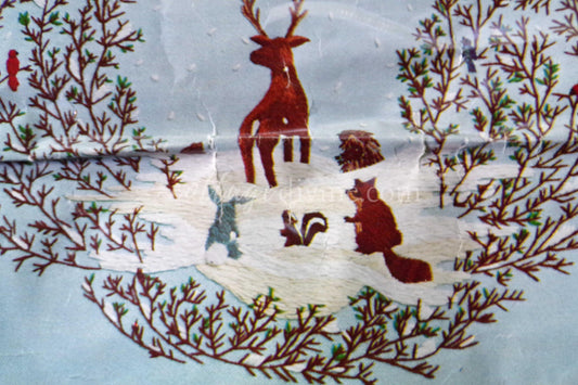 Whimsical WOODLAND WATCH Nature Crewel Stitchery Kit, Winter Wonderland, Vintage 0615 Paragon Needlecraft Embroidery by Polly Gottfried
