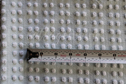 Pastel Aqua Shimmer Pop Vintage Chenille Fabric, 28" x 19" inch Piece, Versatile in Quilting & Craft Projects