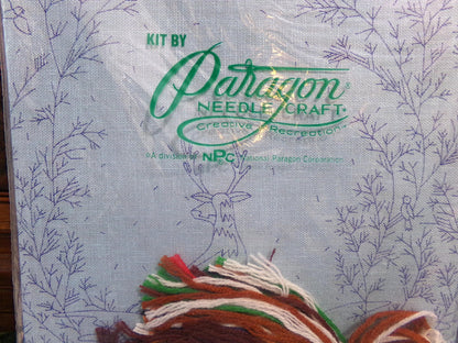 WOODLAND WATCH Whimsical Crewel Embroidery Kit, Paragon Needlecraft 0615, Winter Wonderland Nature Scene Stitchery, Polly Gottfried Design