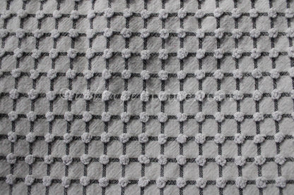 Chic Micro Mini Pop Black & White Vintage Chenille Quilt FABRIC, 18" x 24" Piece, Lightweight Cotton