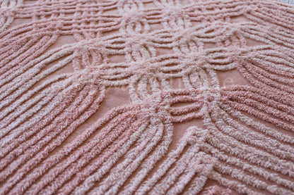 Blush Pink Nostalgia Vintage Chenille Quilt Fabric, 20" x 24" inch Piece, Pretty for Quilts & Pillows