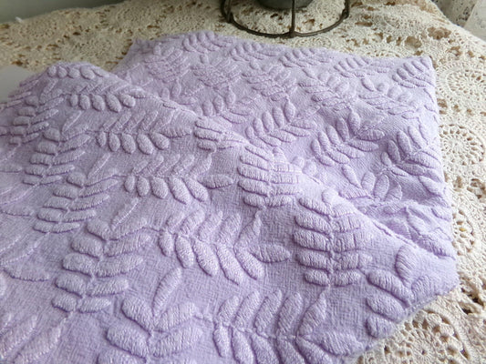 Lilac Fern Wisps Vintage Woven Fabric Piece, 19" x 25" inches, Delicate Bates Design Beautiful in Tote Bags & Pillows