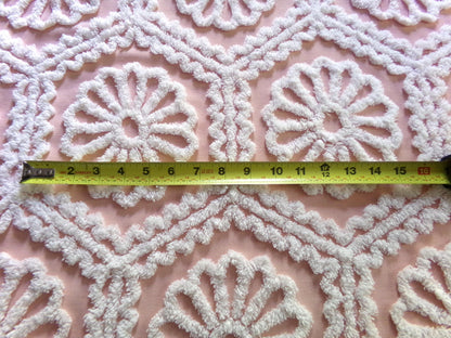 Lovely Fabric from Vintage Chenille Bedspread, 26" x 19" inch Piece, Shabby Sweet in DIY Pillows & Quilts