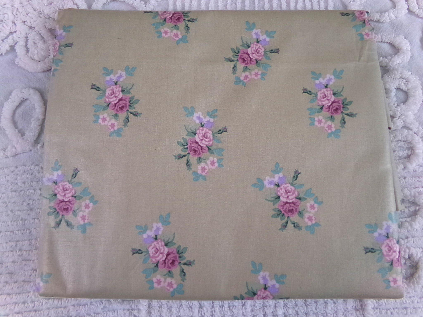 Laura Ashley FLORETTE Rod Pocket Balloon Shade, Vintage New Old Stock Window Curtain Treatment in Country Florals, 100% Cotton Made in UK