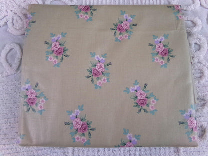 Laura Ashley FLORETTE Rod Pocket Balloon Shade, Vintage New Old Stock Window Curtain Treatment in Country Florals, 100% Cotton Made in UK