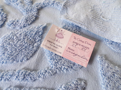 Sculpted Rose Vintage Chenille Quilt Fabric, 28" x 24" inch Piece, Tranquil Dusty Blue Cotton