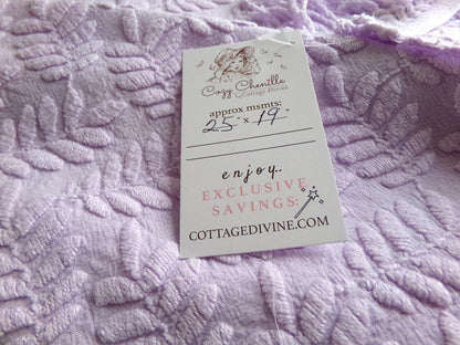 Lilac Fern Wisps Vintage Woven Fabric Piece, 19" x 25" inches, Delicate Bates Design Beautiful in Tote Bags & Pillows